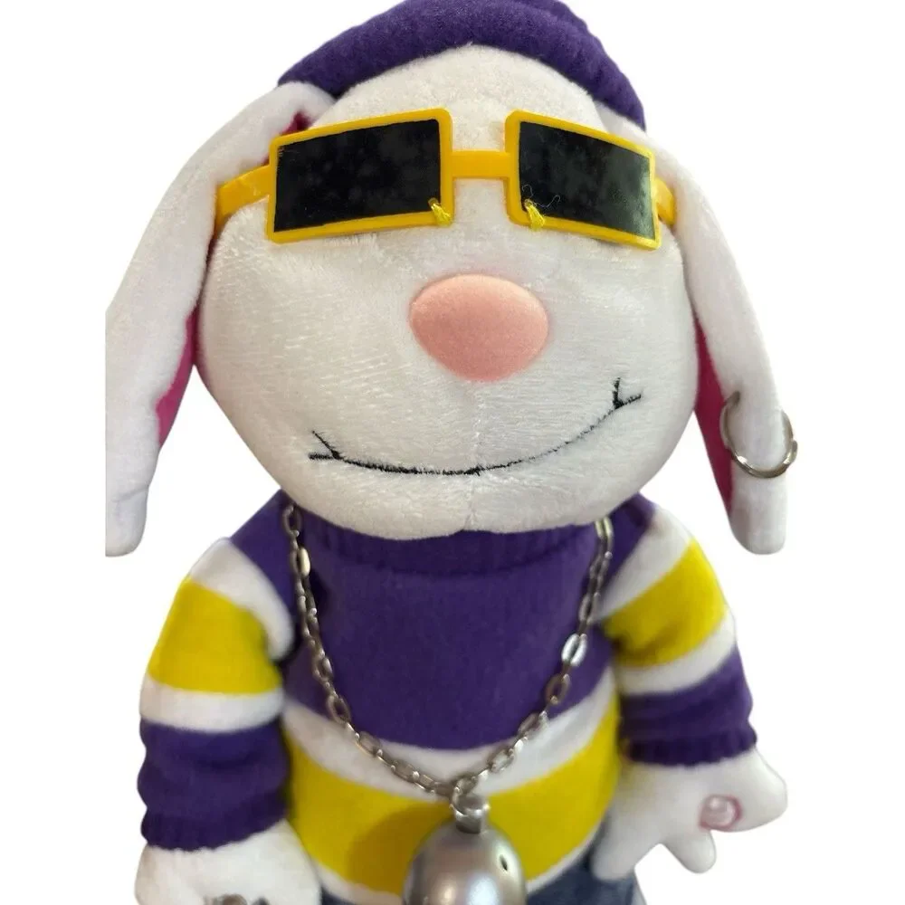 2005 Gemmy Hip-Hoppin' Easter Bunny Animated Plush Sings Dances See Video
